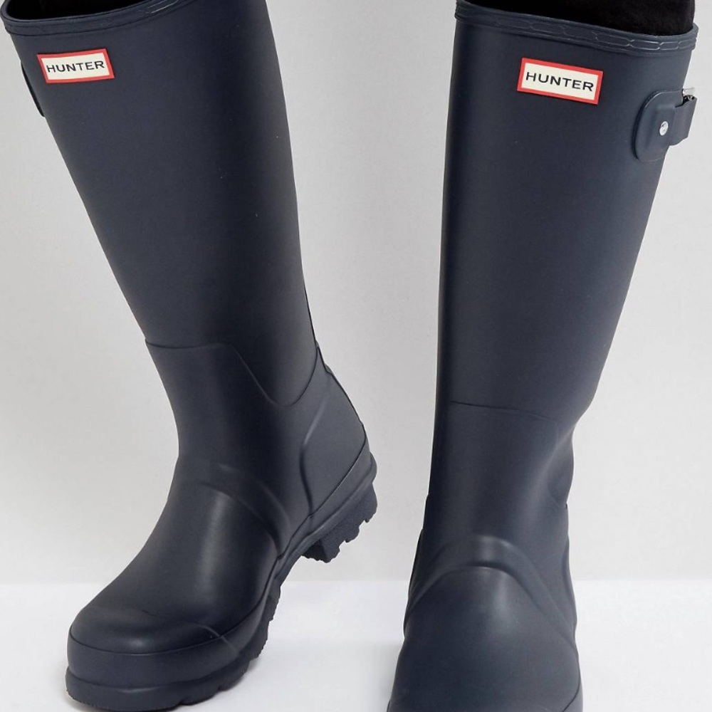Hunter original tall wellies in blue